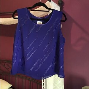 R & M Richards by Karen‎ Kwong Blue Camisole 14